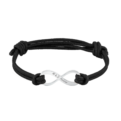 Personalised Engraved Infinity Sign with Cord...
