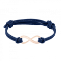 Personalised Engraved I Infinity Sign with Cord Bracelet in Blue