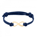 Personalised Engraved I Infinity Sign with Cord Bracelet in Blue