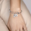 Personalised Dog Love Bangle Bracelet with Engraved Name