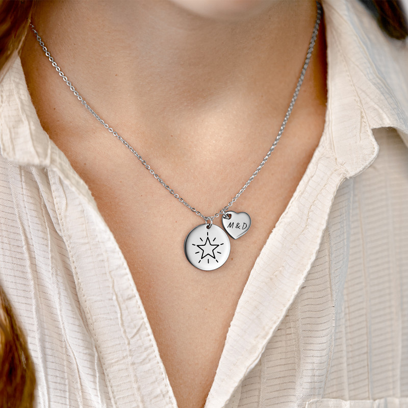 Personalised Engraved Artistic Illustration Necklace