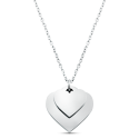 Personalised Engraved Double Heart Love Necklace