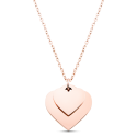 Personalised Engraved Double Heart Love Necklace