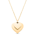 Personalised Engraved Double Heart Love Necklace