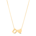 Minimalist Heart Necklace with Initial