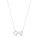 Minimalist Heart Necklace with Initial