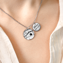 Personalised Geo-Map Necklace - Engrave a Special Location