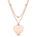 Personalised Engraved Heart Necklace with Layered Chain