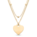 Personalised Engraved Heart Necklace with Layered Chain