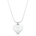 Personalised Engraved Heart Necklace with Luxury Chain