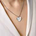 Personalised Engraved Heart Necklace with Luxury Chain