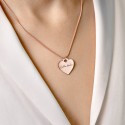 Personalised Engraved Heart Necklace with Luxury Chain