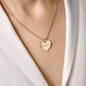 Personalised Engraved Heart Necklace with Luxury Chain