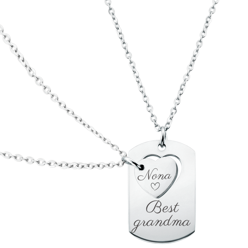 Personalised Engraved Military Tag & Heart Necklaces