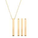 Personalised Engraved Four-Sided Necklace