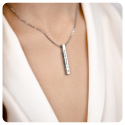Personalised Engraved Four-Sided Necklace