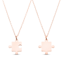Personalised Engraved Puzzle Matching Necklaces