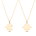 Personalised Engraved Puzzle Matching Necklaces