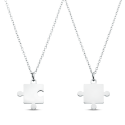 Personalised Engraved Puzzle Matching Necklaces