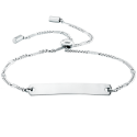 Personalised Engraved Plate Bracelet with Adjustable Band