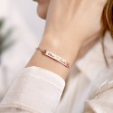 Personalised Engraved Plate Bracelet with Adjustable Band