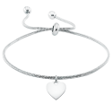 Personalised Engraved Dangle Heart with Adjustable Bracelet