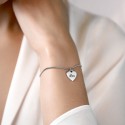 Personalised Engraved Dangle Heart with Adjustable Bracelet