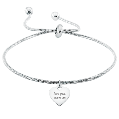 Personalised Engraved Dangle Heart with...